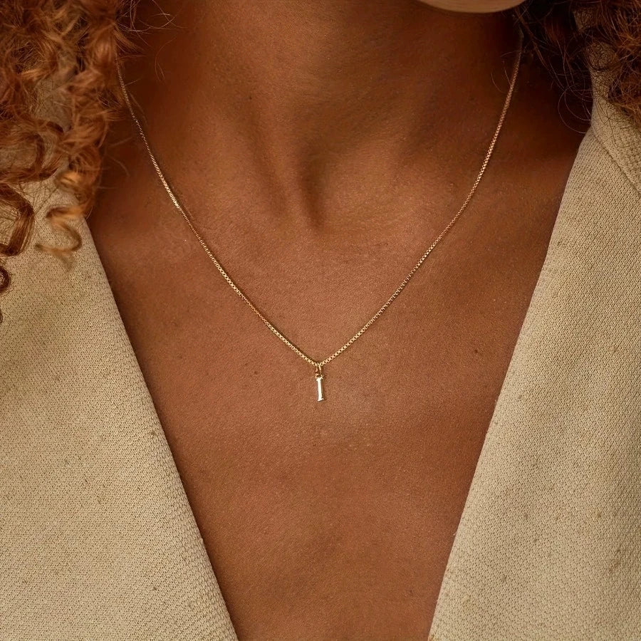 18K Gold Plated Initial Necklace
