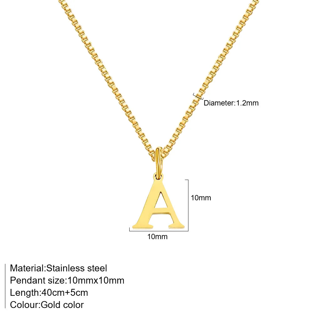 18K Gold Plated Initial Necklace