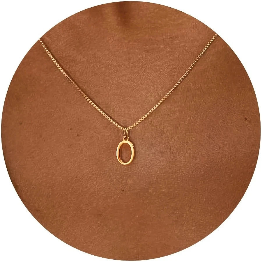 18K Gold Plated Initial Necklace